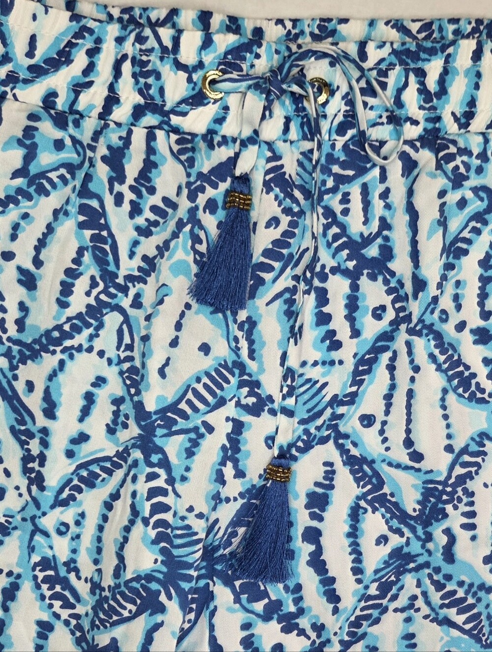 Lilly Pulitzer Piper Island Jogger Pants Women's Size XL Exotic Escapades Tassle - Picture 4 of 12